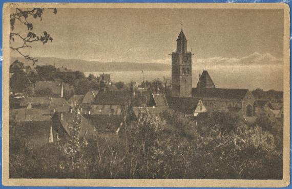 Ansichtskarte von Überlingen an Barbara Bab bei Herrn Julius Bab, Berlin, Potsdamer Straße - Ecke Winterfeldstraße - versandt am 11. Mai 1922 - Kartenbildseite