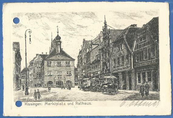 Private picture postcard from Bad Kissingen from Max Kaplan to Fräulein Lilo Kaplan in Berlin, Augsburger Straße 42, - sent from Bad Kissingen on September 2, 1928 - card image page