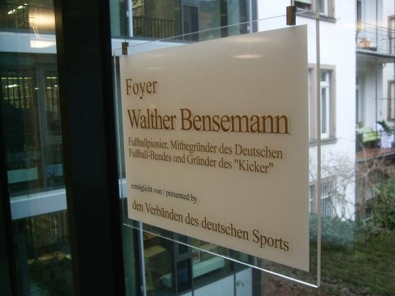 Notice board with lettering