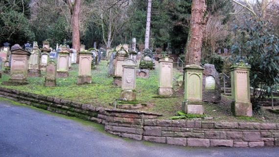 Tombstones standing next to each other