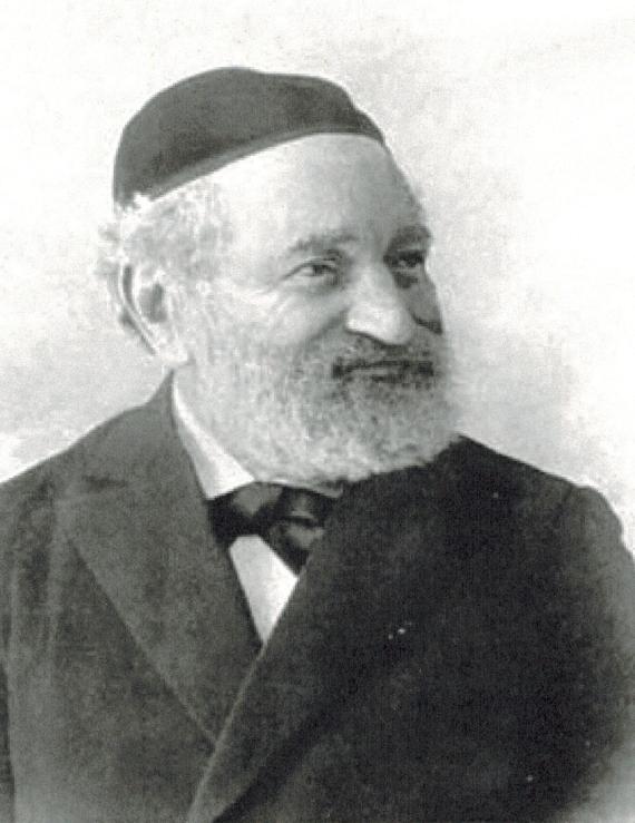 Portrait of a bearded rabbi with kippah