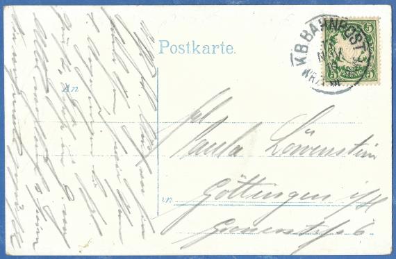 Picture postcard from Aschaffenburg to Fräulein Paula Löwenstein in Göttingen, Groner Straße 6, - mailed on November 17, 1910