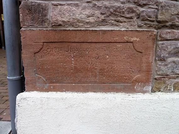 Grundstein der Synagoge Bödigheim