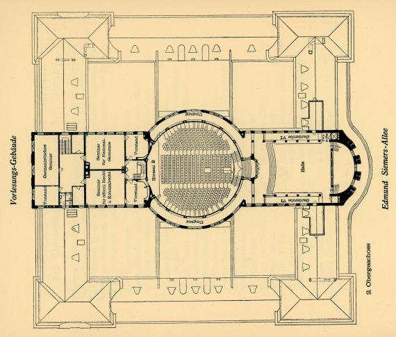 Floor plan of the 2nd floor of the lecture building