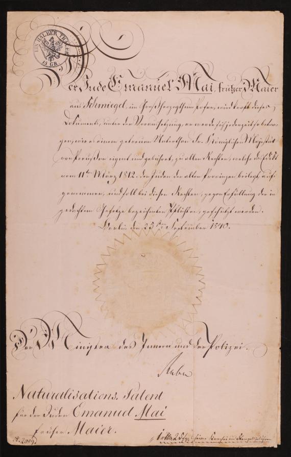 Naturalization certificate