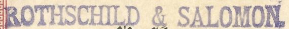 Postkarte geschäftlicher Art von " Salomon & Rothschild Aachen ", - versandt am 10. Juni 1887 nach Helsingfors in Finland - Ausschnittvergrößerung Firmenstempel