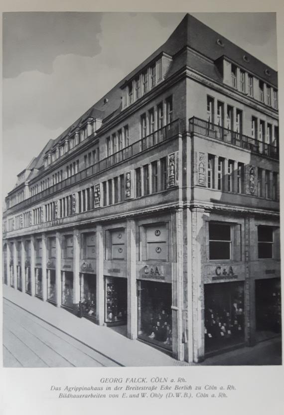 Historical view of the Agrippina House: Breite Straße, corner Berlich