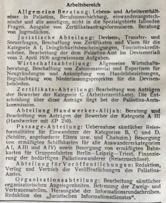 Press article (advertisement) from the Jüdische Rundschau No.35 - 1.V..1936 from the Palestine Office Berlin - clipping enlargement
