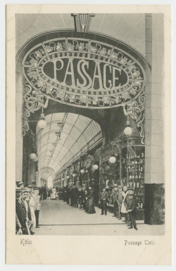 Historical photo of the former passage building