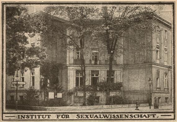 Postkartenmotiv, Gebäude des Instituts für Sexualwissenschaften