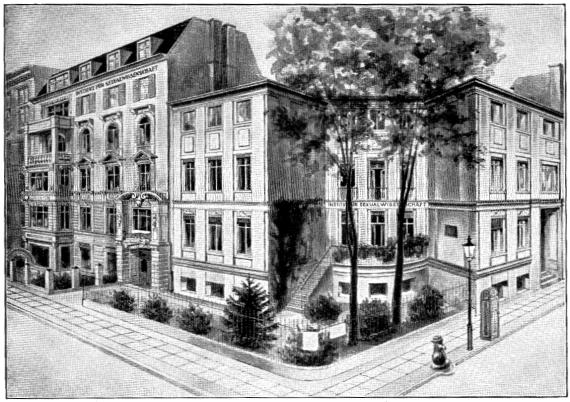 Black and white picture of the buildings of the Institute of Sexual Sciences