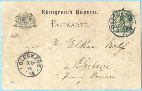 Postcard of a business nature - written by Bernhard Nattenheimer to J. Elkan Nachf. in Bleckede on December 9, 1912