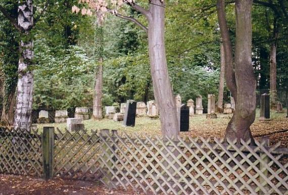 View of the cemetery today. Only fencing, no wall anymore.