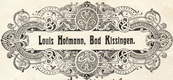 Money bill " Bankgeschäft Louis Hofmann, Bad Kissingen " - issued on April 15, 1915 - detail enlargement company name