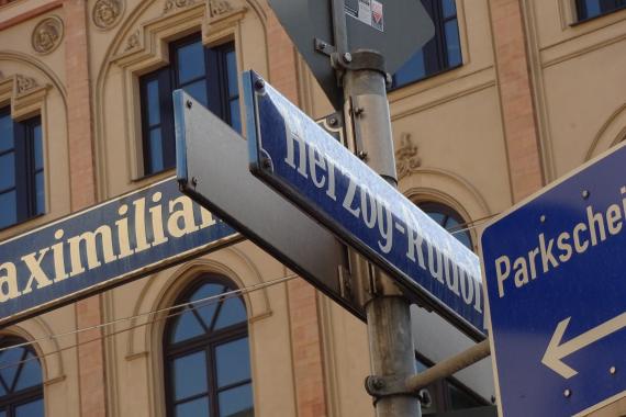 Street sign Herzog-Rudolf-Straße