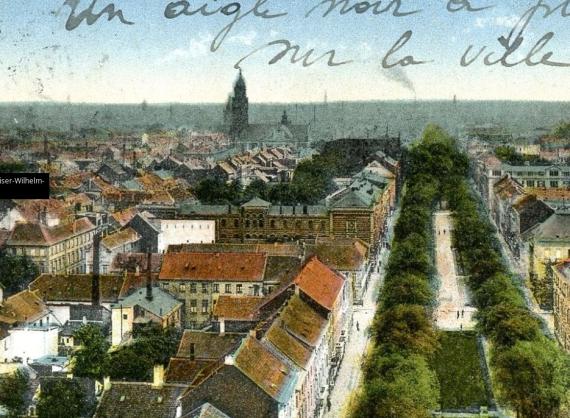Blick vom Ostwall auf die Synagoge Krefeld, Judenkirche genannt