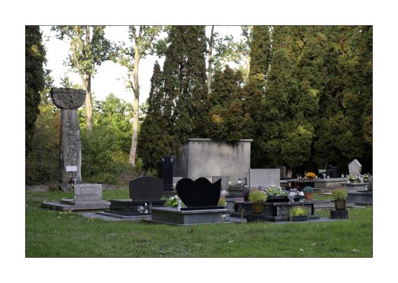 Lublin - Neuer Jüdischer Friedhof - Gedenkstele und neues Gräberfeld