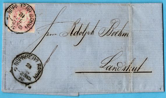 Geschäftsbrief - Mayer Kohn Business letter from the company " Mayer Kohn " in Nuremberg - sent on July 31, 1870