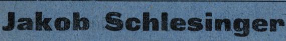 Werbeanzeige  "Jakob Schlesinger, Orthodox. Koscher Restaurant ", Budapest - in der   Ungarländischen Jüdischen Zeitung Nr. 22 - 1912 - Ausschnittvergrößerung - Name