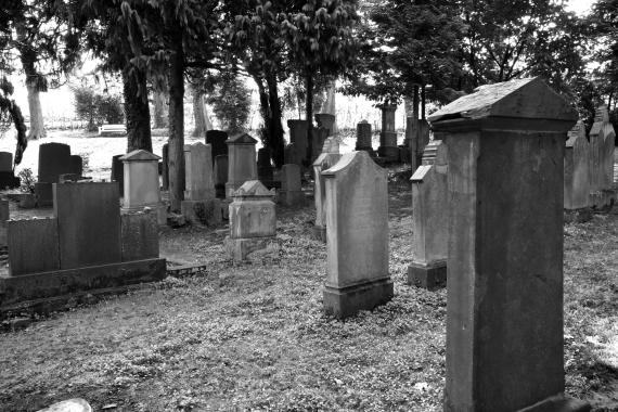 Gravestones at the Geistingen Jewish Cemetery