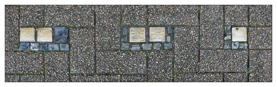 Stolpersteine vor dem Vorderhaus zur Synagoge Im Kreise 24