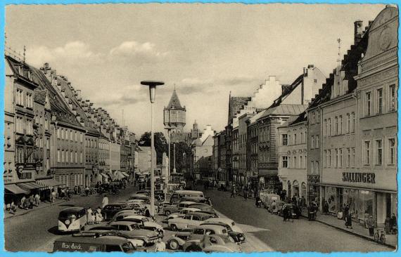 Ansichtskarte Straubing - Ludwigsplatz aus der Zeit um 1950