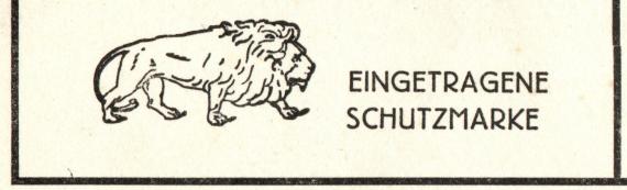 Business postcard of Ludwig Loewe & Co - Aktiengesellschaft Berlin - Robert Petit-Ingenieur-Vertreter für Baden uns Württemberg - Cannstatt-Stuttgart - Königstraße 12 - mailed April 24, 1930 - detail enlargement company logo