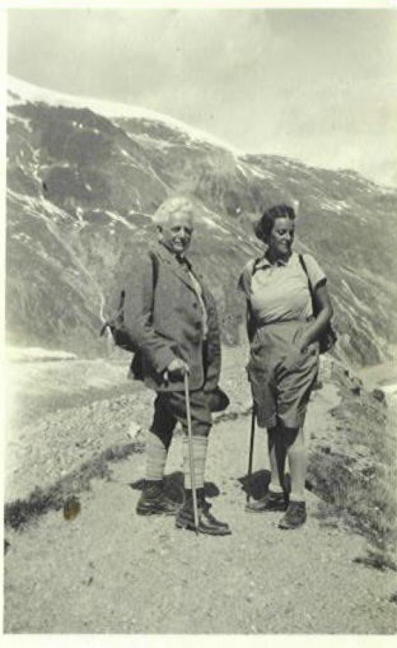 Man with woman hiking