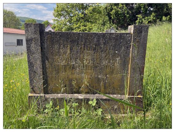 Gravestone of the couple Carl and Alwine Rosenthal, née Heilbrunn