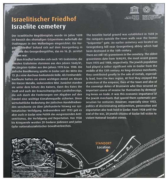 Jüdischer Friedhof Goslar - Glockengießerstraße