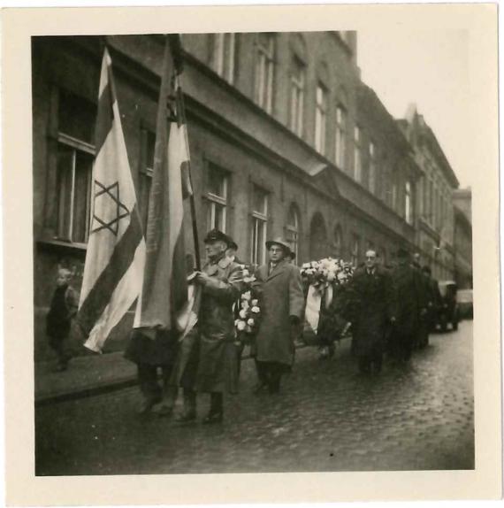 People with flags