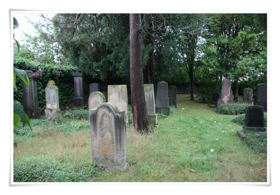 Individual stones in the cemetery.