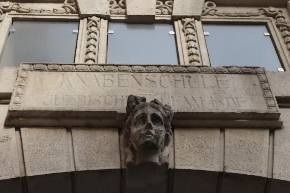 Labeling above the entrance portal