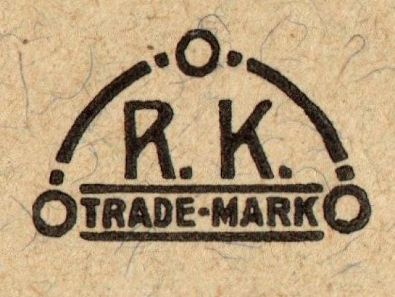 Business letter " Richard Kohn, Metallwaren-Fabrik ", Vienna, VI/2, Garbergasse Nr.7 - sent on September 12, 1930 - detail enlargement of company logo