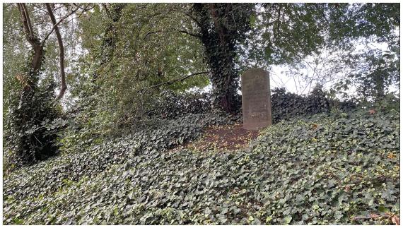 Jewish burial site on a steep slope