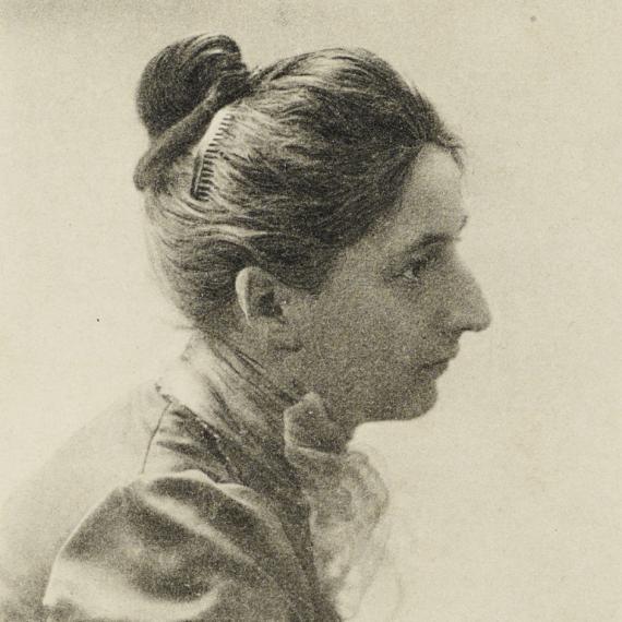 Portrait of a woman, side view