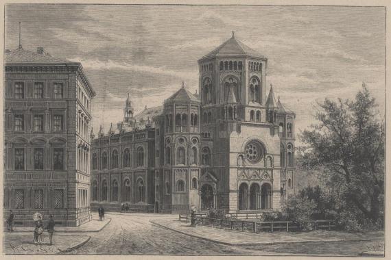 Old picture of the Reichenbach School in Munich