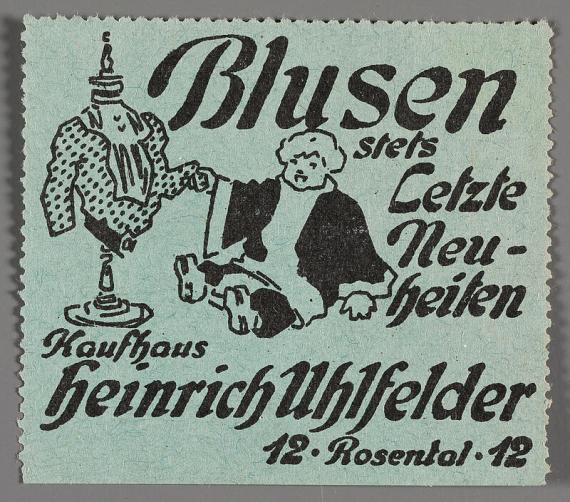 Advertisement of the department store Uhlfelder