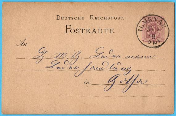 Postcard of a business nature to " Mr. M.G.Ledermann, Lederhandlung, Gotha " - sent on August 30, 1879