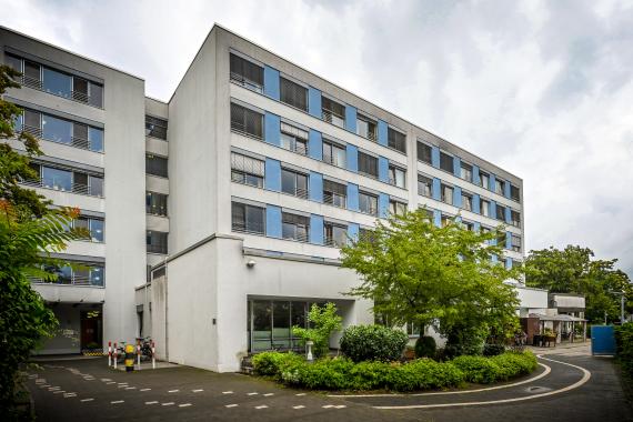 Facade view of the main building