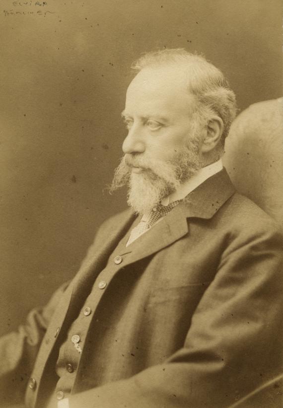 Portrait of an elderly man in profile