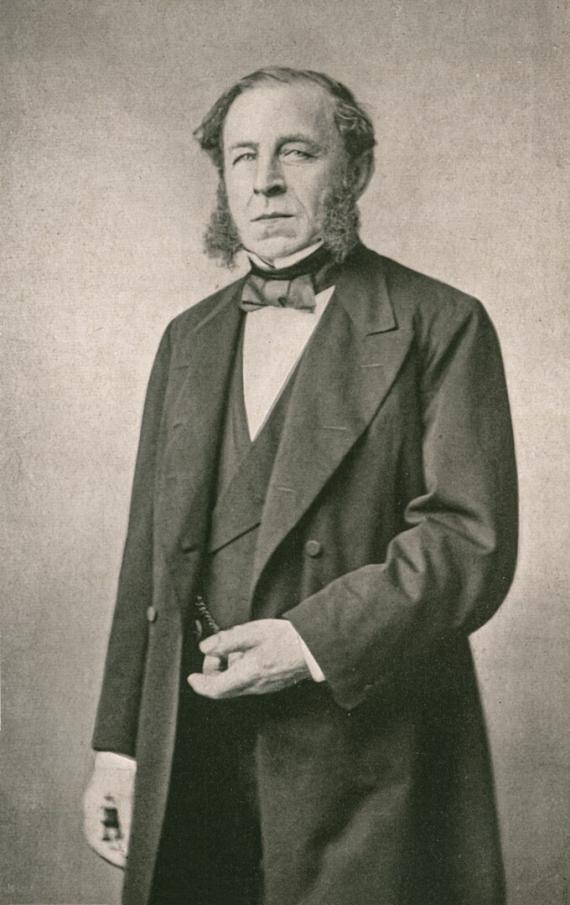 Historical sepia photograph with the hip image of a man in older man