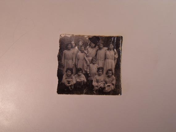 Group photo of girls in a garden