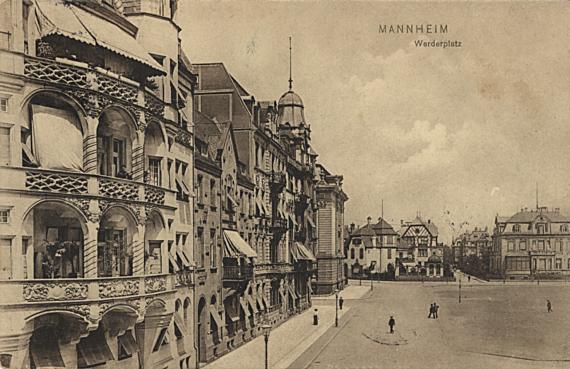 Historisches Bild vom Werderplatz in Mannheim