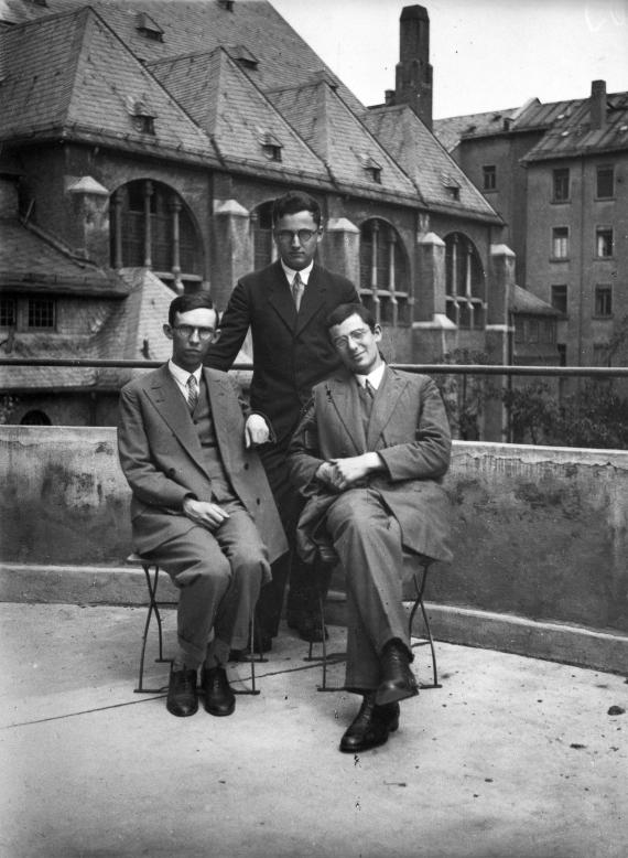 The photo shows three students of the yeshiva