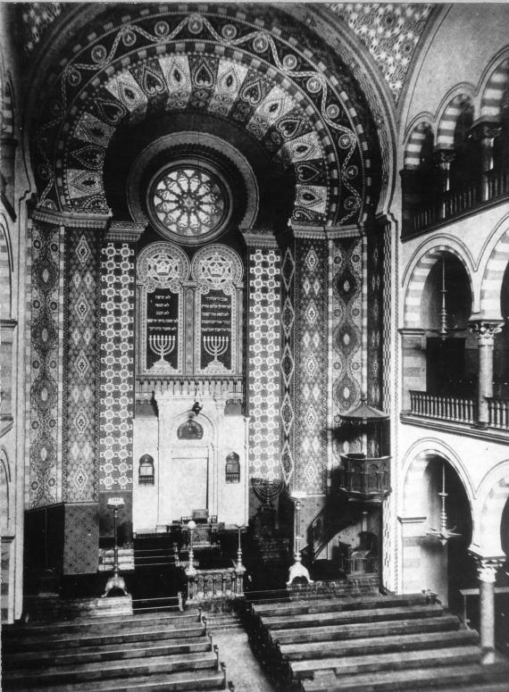 Interior of the main synagogue