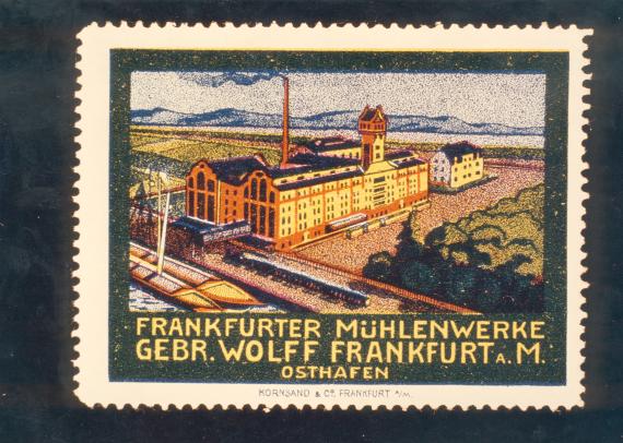 Advertising stamp of the Frankfurter Mühlenwerke Gebrüder Wolff