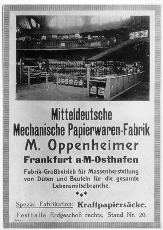 Werbung der Mitteldeutschen Mechanischen Papierwarenfabrik