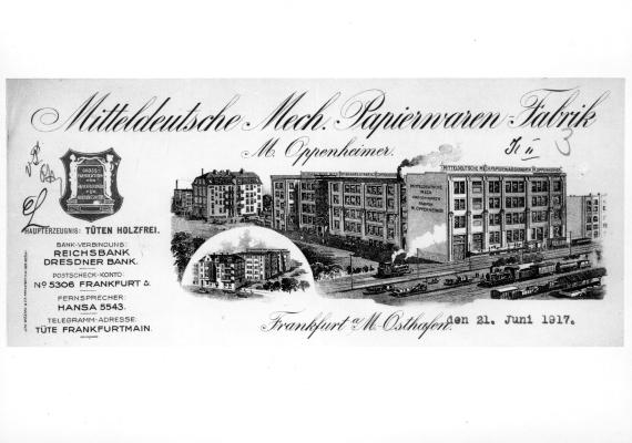 Letterhead of the Mitteldeutsche Mechanische Papierwarenfabrik