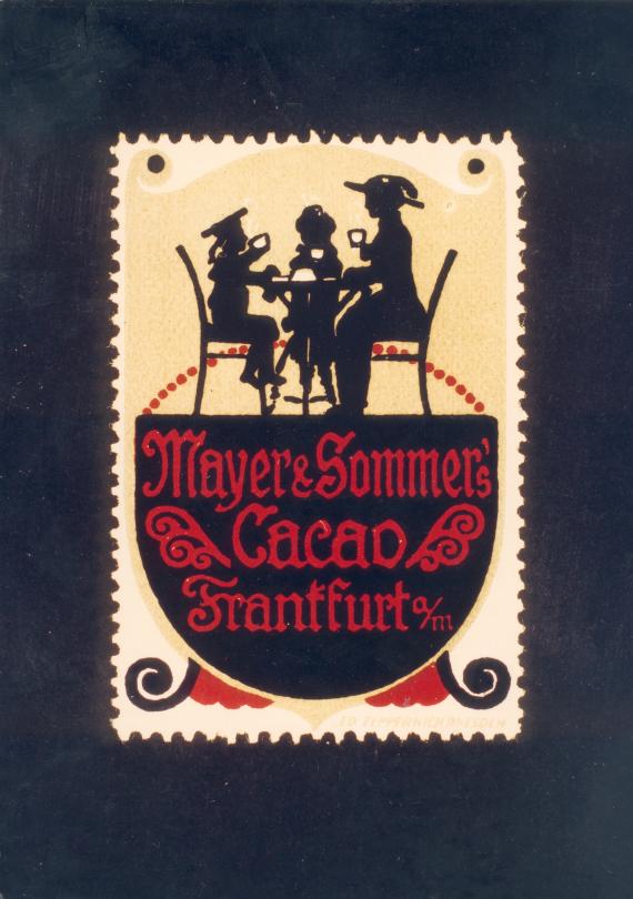 Werbemarke des Geschäfts Mayer & Sommer's, Cacao (Wittwe Hassan)